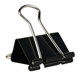 Deli Stationery Binder Clip 32mm Black Metal Office Supply For Papers And Documents - Product Image 1
