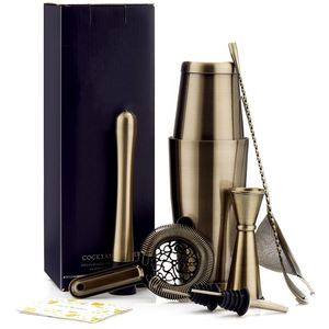 18/28oz hot sale Stainless Steel Bar Tool Set Boston Cocktail Shaker 7 Pieces Bartender Supplies cocktail shaker set