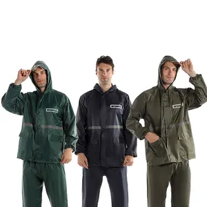 Roupa de casaco de chuva adulto, estilo europeu, roupas de pvc, capa de chuva, calças, design luminoso