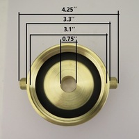 Adaptor Selang Hidran Kebakaran 2-1/2" NST/NH Female X 3/4" GHT-Tembaga Model Sand Throwing 2-12 NSTNH-dari Hidran Kebakaran ke Selang Taman