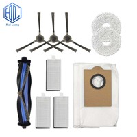Accessoires et pièces de rechange compatibles avec Lefant M3 : filtre HEPA, brosse principale, chiffon de nettoyage, sac à poussière, brosse latérale