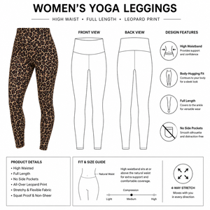 Leggings de yoga en nylon léopard pour femmes, pantalons de yoga à taille haute, pour l'été et l'extérieur - Product Image 5