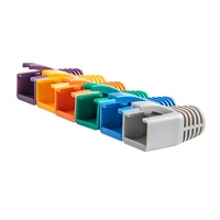 Botas de Cable de red Cat6A Cat7 RJ45, protección de enchufe Modular de gran diámetro de 8,5mm, fundas de Material PU para accesorios de conector