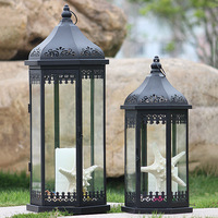 Lanterne d'extérieure en fer forgé style européen, lanterne ajourée Vintage pour décoration de mariage, offre spéciale,