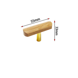 Hiện đại tối giản Walnut gỗ hạt lỗ duy nhất cửa tủ xử lý ngăn kéo tủ quần áo Tủ Ngăn Kéo bằng gỗ ống + nhựa xử lý - Product Image 4