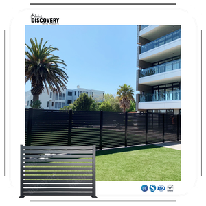 Valla y Enrejado para Exteriores <span class=keywords><strong>con</strong></span> Recubrimiento en Polvo de Aleación de Aluminio |   Diseño Moderno |   Decoración para Jardín y Hogar |   Tamaños Personalizables - Product Image 2