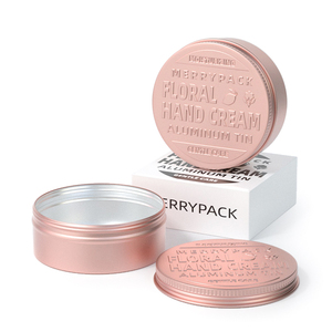 Venta al por mayor, 100g, 100ml, tarro redondo de Metal Rosa mate, lata cosmética, lata de crema para manos, tarro de aluminio para embalaje - Product Image 3