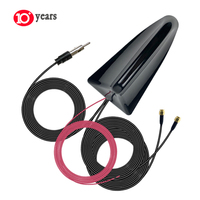 Antena Combinada con Conector Shark Fin Jaso Din 4185, 160*80*85mm, ABS+Metal, 360g, Montaje con Tornillos, 10.5-16V, 75 Ohm, para Coche, FM AM