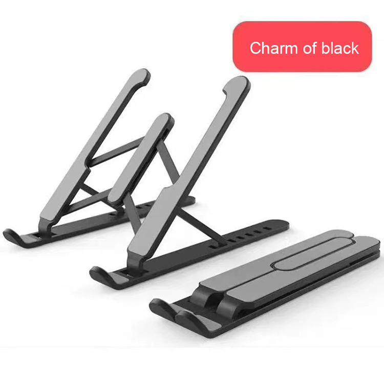 Подставка для ноутбука с держателем для мобильного телефона Складная Регулируемая по высоте портативная настольная подставка из алюминиевого сплава для ноутбука Подставка для телефона