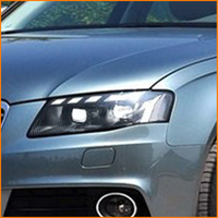Pour Audi A4 A4L B8 8K Style RS, phares à double faisceau avec lentille de projecteur LED DRL, phares fumés noirs, accessoires 2008 2009 2010 2011 2012