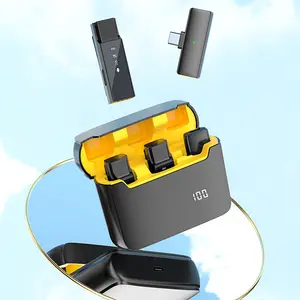 Beste S18 Zwarte Kleur Mini Dual Paint Draadloze Lavaliere Microfoon Voor Mobiele Telefoon Professionele Studio Mobiele Recorder