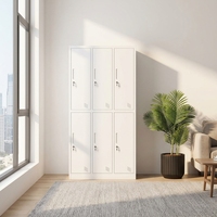 Armoire Métallique Professionnelle en Acier pour Vêtements, Idéale pour Chambre et Villa, Design Moderne, Grande Capacité, Rangement pour Employés