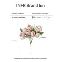 Bouquet de pivoines et roses en soie style nordique, fleurs artificielles pour décoration de salon, maison, mariage et fêtes