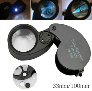 Lupa de Aumento 40x Plegable de Aleación de Aluminio con Doble Luz LED para Colección de Joyas, Diamantes, Jade y Artesanías Antiguas - Product Image 4