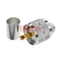RG213 RG214 RG8 LMR400 Câble avec laiton à sertir UHF PL259 M Type Connecteur mâle Fiche et adaptateur RF Jack Connecteurs coaxiaux (RF)