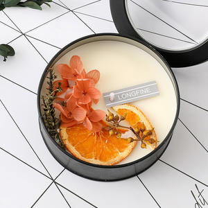 Miglior incenso di soia fatto a mano decorativo san valentino barattolo di latta rotondo nero candele profumate di candele di fiori conservate per il romanticismo - Product Image 2