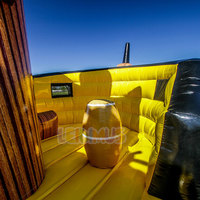 Toboggan gonflable géant sur le thème du bateau pirate, entièrement imprimé, pour la location de fêtes d'enfants