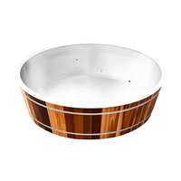Baignoire de récupération en bois à froid pour adultes, nouvelle conception OEM ODM, pour salle de sport, spa, hôtel
