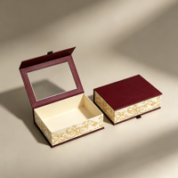 Boîte en carton rigide de luxe avec fermeture magnétique, impression personnalisée, estampage à chaud, gaufrage, design sans UV, emballage pour cosmétiques et bijoux