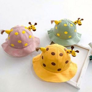 Sombrero de Pescador para Bebé al por Mayor, Lindo Sombrero de Pescador con Puntos, Sombrero de Sol con Diseño de Jirafa de Dibujos Animados para Niños - Product Image 5