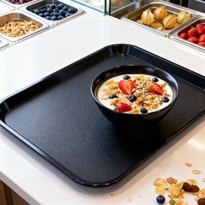 Vassoio per fast food 41 x 30 cm. Nero. DENOX. - Product Image 2