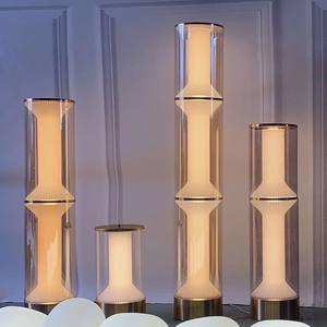 Lampe de sol en verre design de style moderne avec hauteur réglable, type <span class=keywords><strong>suspension</strong></span> LED pour chambre à coucher, salle à manger, lustre - Product Image 3