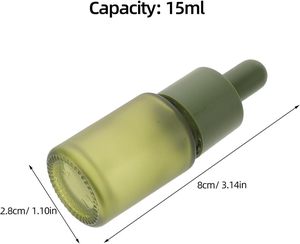 Custom Color Eco-friendly Glass Cosmetic <b>Dropper</b> <b>Bottle</b> 30ml Serum Packaging Screen Printing 100pcs MOQ Olive Frosted Design - Product Image 4
