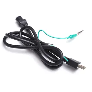 1-15P 15A 125V 2 Conductor Plug with Clip AC Power Cord