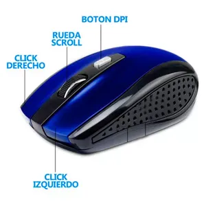Ratón Óptico Ergonómico Inalámbrico con Sensor de 2400 DPI, 5 Botones, Conectividad USB y Bluetooth, Diseño para Diestros, Alimentación por Batería - Product Image 3