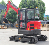 Mini-excavatrice facile à utiliser, mini-pelleuse de 3,5 tonnes, pelleuse de jardin, excavatrice avec divers outils auxiliaires