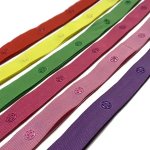 彩色8毫米塑料按扣胶带紧固件按扣带18毫米织物织带