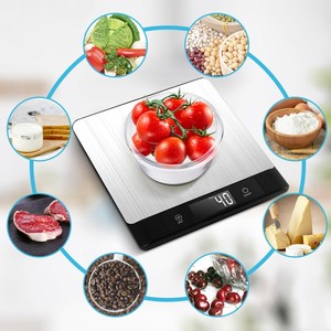 새로운 스마트 블루 치아 영양 저울 재치 종류 식품 데이터 디지털 5kg 다기능 식품 계량 주방 저울 - Product Image 4
