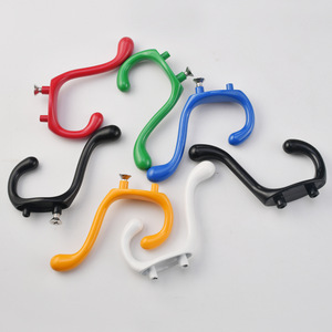 Zinc Alloy Double Wall <b>Hooks</b> For <b>Bathroom</b> Coat Hat Storage Black White Yellow Red Blue Green Plastic Mounting - Product Image 2