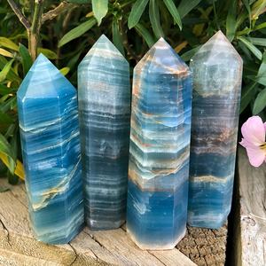 Piedra de Cristal de Ónice Azul Natural Pulido de Estilo Bohemio de Alta Calidad al por Mayor para Decoración del Hogar Única y Regalos Navideños - Product Image 5