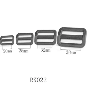 Fibbia di regolazione quadrata rettangolare a 3 barre in plastica Tri Glides Slide per borsa artigianale in pelle tracolla cintura