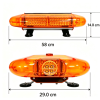 Barre lumineuse d'avertissement LED mini stroboscopique 120W, fixation magnétique, indice de protection IP65, balise lumineuse, boîtier en alliage d'aluminium PC, plusieurs couleurs, 12-24V