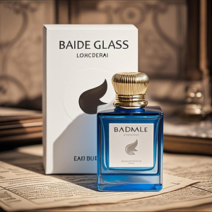 Factory Square Perfume <b>Spray</b> <b>Bottle</b> <b>Empty</b> Crimp Rectangle Blue 30ml 50ml 100ml Glass Flat Perfume <b>Bottle</b> With Metal Label - Product Image 4