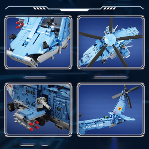 Ensemble de blocs de construction éducatifs DIY de 1711 pièces - Modèle d'hélicoptère - Jouet - Cadeau pour les enfants de 5 à 7 ans - Cadeau jouet - Product Image 3