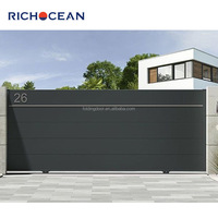 Richocean Custom Automatische Aluminium Kunst Villa Binnenplaats Elektrische Huis Schuifpoort Nieuwste Hoofdpoort Ontwerpen