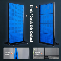 Étagère de rangement mobile en métal perforé pour atelier industriel, personnalisable OEM/OBM, organisateur d'outils de réparation automobile avec capacité de charge de 150 kg