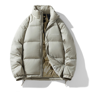 Veste Homme Hiver 2025 Élégante Décontractée Noire et Or Nouvelle Tendance Coupe-Vent Chaude en Toile Graphène Chauffante avec Fermeture Éclair - Product Image 4