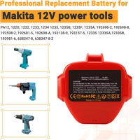 Batterie d'outil 12V 4.0Ah Ni-MH pour Makita PA12 1220 1222 1233 1200 1234 1235 1235B 1235F 1235A 192696-2 192698-8 192598-2 192681-5