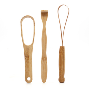 Label pribadi Logo 100% alami ramah lingkungan pembersih lidah bambu - Product Image 1