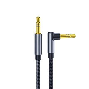 Câble audio Ticenpe Aux <span class=keywords><strong>Jack</strong></span> 3,5 mm 1,2 m Connecteur coudé à 90 degrés <span class=keywords><strong>Jack</strong></span> stéréo tressé en nylon Mâle-Mâle pour Casque et <span class=keywords><strong>Autoradio</strong></span> - Product Image 2