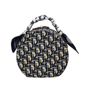 2026 KH New Boutique <strong>Navy</strong> Blue Canvas Half Moon <strong>Bag</strong> with Flap Cover, Elegant Saddle Crossbody for Lady Business - Product Image 4