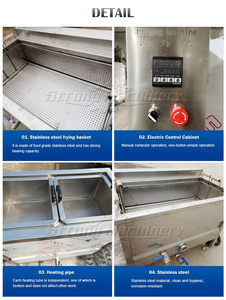 มอเตอร์ไฟฟ้าเชิงพาณิชย์เครื่องทอดเฟรนช์ฟรายส์และเครื่องทอดไก่-เครื่องทำขนมขบเคี้ยวความจุ3-20กก. - Product Image 3