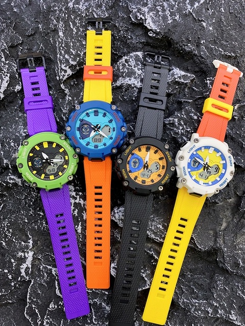New Dropping Analog-Digital Watch Popular Kids Wristwatch Digital Watch Colorful Design Multi-functional Water-Resistant