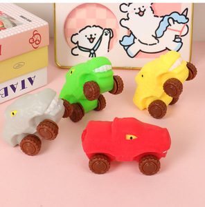 Jouets sensoriels anti-stress extensibles et compressibles en TPR, modèles voiture, monstre, dinosaure, sable magique, pour enfants - Product Image 2