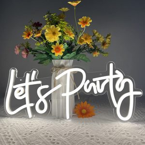 Insegna Luminosa LED 'Cheerful Let's Party' per Decorazione Murale, Ideale per Addio al Nubilato, Camera da Letto, Casa, Bar - Product Image 2