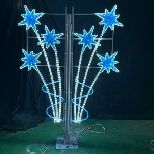 Guirlande lumineuse LED personnalisée motif étoile filante, à fixer sur poteau pour centres commerciaux, places publiques et décorations de fêtes - Product Image 3